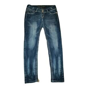 TZ PREMIUM Junior's Buckle Back Pocket Embellished Jeans. SEE DESCRIPTION